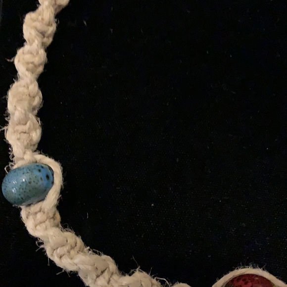 3/$20 Handmade hemp necklace with around ceramic beads - Picture 4 of 4